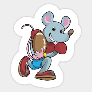 Mouse at Football with Equipment Sticker